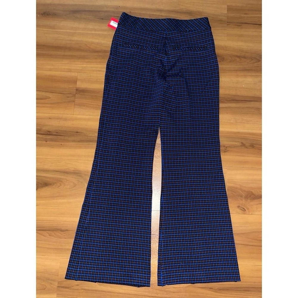 NWT SPANX Hi-Rise Jacquard Houndstooth Stretch Flare Pull-On Pants - Picture 3 of 7